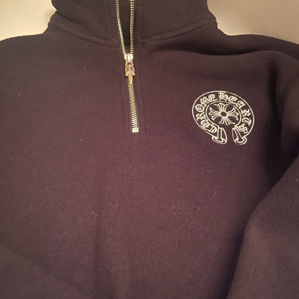 CHROME HEARTS 2022 fleece half-zip sweater